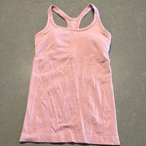 Pink lululemon tanktop with built in bra
